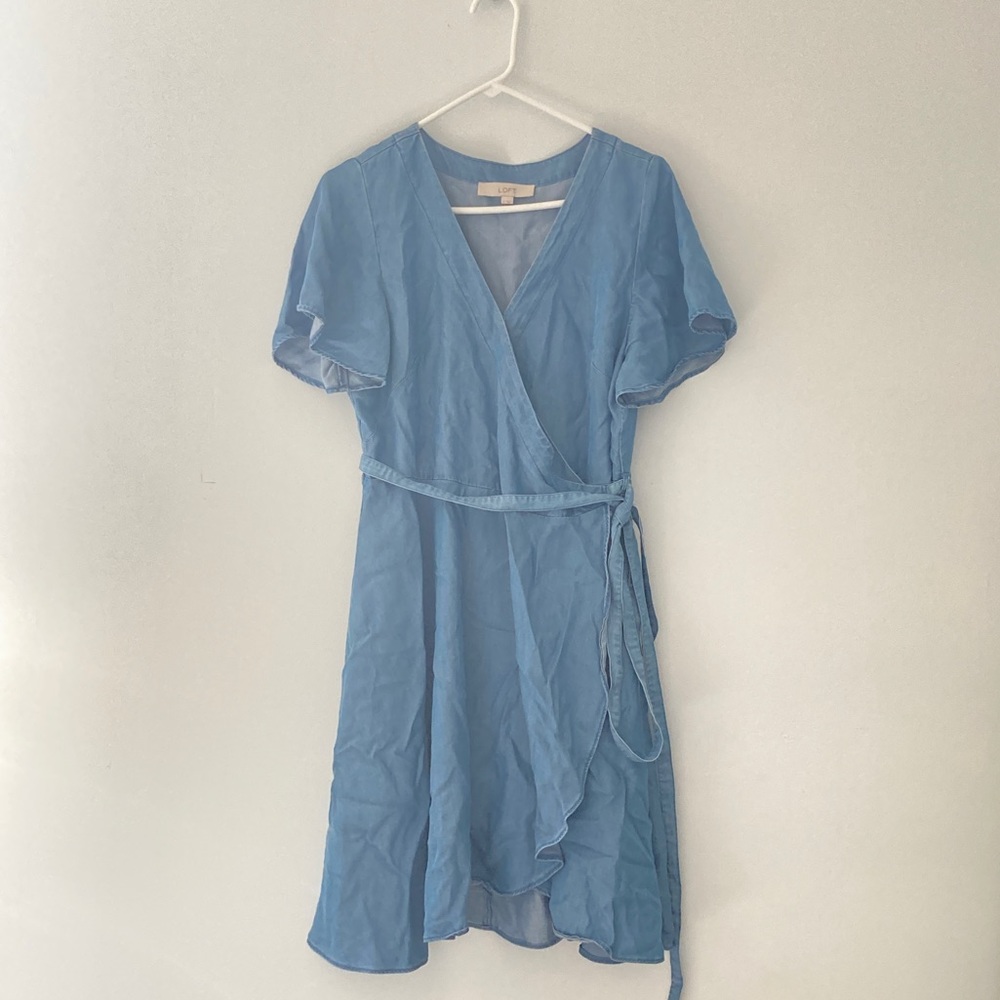 Loft V Neck Wrap Dress